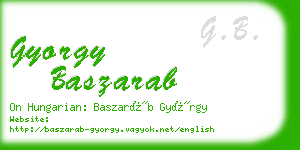 gyorgy baszarab business card